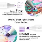 Ohuhu Alcohol Markers 200 Colors - Chisel   Fine Dual Tip Art Drawing Marker Set