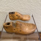 2 Antique Wooden Small Child s Baby Shoe Forms Cobbler Molds Primitive Decor