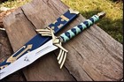 Hand Forged Carbon Steel Master Sword Style Zelda Collectible Gift For Him her