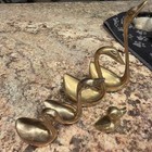 Vintage Set Of Three Solid Brass 4 Swans 1 Duck  India korea Made  1 3 4   -5 1 2   