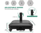 Base Con Ruedas  4 Seguros Y 2 Perillas  Resistente 125lb Exterior
