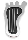 Dimmer Switch Pedal Pad -  foot  Barefoot Style Cover - Hot Rod Rat Chrome 