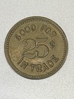 Colorado  Monte Vista School Lunch Good For 25 Cents Brass Trade Token 45288