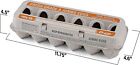 Mt Products Printed Pulp Fiber Egg Cartons   Holds 12 Jumbo Eggs - Pack Of 15