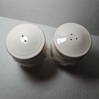 Ceramic Salt And Pepper Shakers Distressed Finish Embossed Leaf