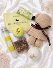 Lemon Aloe Spa Gift Box For Women  Self Care Gift Basket  Bath Bomb Spa Set