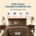 King Size 8-piece Bed In A Bag Set - Cheetah Print  Soft Microfiber