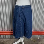 Vintage 70 s Denim Wrap Midi Skirt Size 6 7