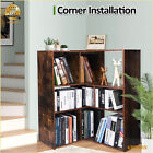 3-tier Bookcase Wood Bookshelf Adjustable Shelves Storage Organizer Office Home