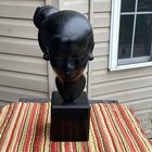 Nguyen Thanh Le Bronze Head Bust Vietnamese Asian Laotian Women Signed Statue