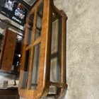 Rectangular Brown Wood And Glass Coffee Table 54  X 22  X 18  Living Room