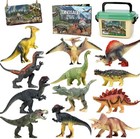 12 Jurassic Realistic Model 6   Dinosaur Figure Toy With Knowledge Book For Boys