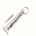 2pcs  Silver Adjustable Dog Training Whistles Stainless Steel Pet Whistles - New