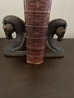 Vintage Trojan Horse  Art Deco Pair Of Bookends And Japanese Metal Toyo Horses
