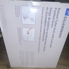 Guardian Raised Toilet Seat Locking Mechanism Padded Arms 400lb White