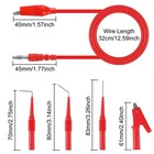 Coliao 24pcs Back Probe Kit  Banana Plug To Copper Alligator Clips Multicolor