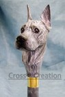 Dog Look Designer Handmade Wooden Walking Stick Cane Great Dane Dog Head Handle