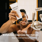 Facial Scrub For Men  Gentle Face Exfoliator  6 Oz   Give Skin A Reset With This