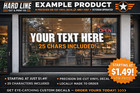 Custom Text Decal Sticker - High Quality Vinyl - Usa - Fast Shipping - Large