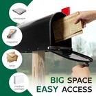Black Galvanized Steel Mailboxes For Outside - 20x8 7x20 - Medium Metal