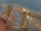 Nos Vintage Solid Brass Polished Drawer Pull 6 Sided Handle 5-1 4  Long W screws