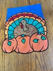 Thanksgiving Turkey With Pumpkins Garden Flag 12 X 16