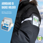 Armband Id Badge Holder - Adjustable For Arm Ski Pass Season Lift Ticket