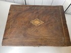 Antique Primitive Solid Wood Storage Box Writing Sewing Vintage