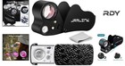 Illuminated Jewelers Loupe Set  30x 60x 90x Magnification With Led   Uv Light