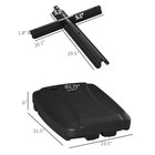 Cantilever Offset Umbrella Base Stand With Wheels  Water And Sand Filled  Black