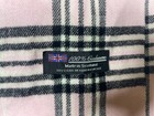 Made In Scotland 100  Cashmere Scarf W  Fringe Pink Plaid 12 X 66  Casual