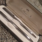 Vintage Hallmark Silver Tone chrome Pen   Pencil Set 