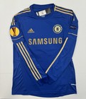 2012 13 Chelsea Home Retro Jersey Hazard  17 Long Sleeve Vintage Iconic Gold Blu