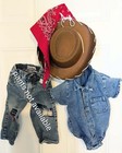 Baby Cowboy Costume Western Outfit 4-piece Set Size 12   18 Months