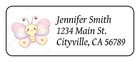 30 Personalized Return Address Labels Stickers Tags Cute Pastel Butterfly Summer