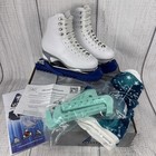 Jackson Ultima 150 Girls Figure Ice Skates Sz 4 Crs Guards  Warmers Box Near Mnt