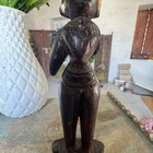Vintage Rare Collectible Wooden Carved Triable African Lady Statue Putli 8 