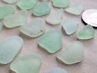 Genuine Beach Sea Glass Surf Tumbled Seafoam Light Green Foam Small Frosted H4