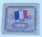 1944 Emis En France 2  Deux Francs Military Paper Money Circulated Serie De