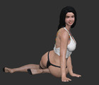 Resin Diorama 1 43 Gothic Bikini Leaning Girl Mini Figurine Doll Toy Scene Props