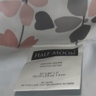 White Pink Gray Floral Rod Pocket Curtain Panel  4 Panels Each 52 Wide 84 Long 