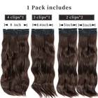 4 Pieces Clip In Hair Extensions Curly Wavy Full Head Hair 100  Natural As Human