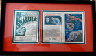 1931 Frankenstein 7x9   Dracula 5x7 Original Movie Poster Spain Heralds Framed