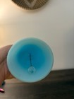 Vintage Fenton Glass Blue Satin Daisy And Button Pattern Bell 6  Tall