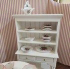 Dollhouse Miniature Cottage Style Dining Set W dishes 1 12 Scale