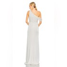 Nwt Mac Duggal Ivory Drop Shoulder Beaded Formal Dress Gown Size 10