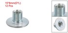 12pcs M5 T-nuts Carbon Steel Tee Nut Round Base Weld Nuts 8mm Height