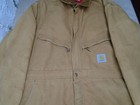 Carhartt Duck Lined Coveralls Men s 42 R 996qz Canvas Quilted Workwear Insulated