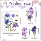 9 Pieces Flowers Wall Decals Flower For Walls Vinyl Color 