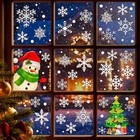 449pcs  Christmas White Snowflakes Window Clings Decal Stickers Ornaments For   